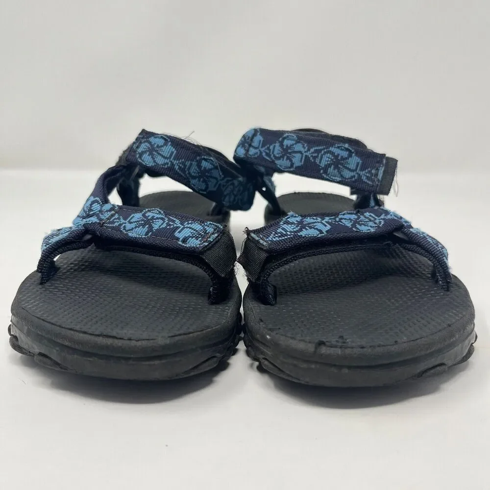 Teva Womens Hurricane Xlt Sport Sandals Blue Adjustable Logo Low Heel 7